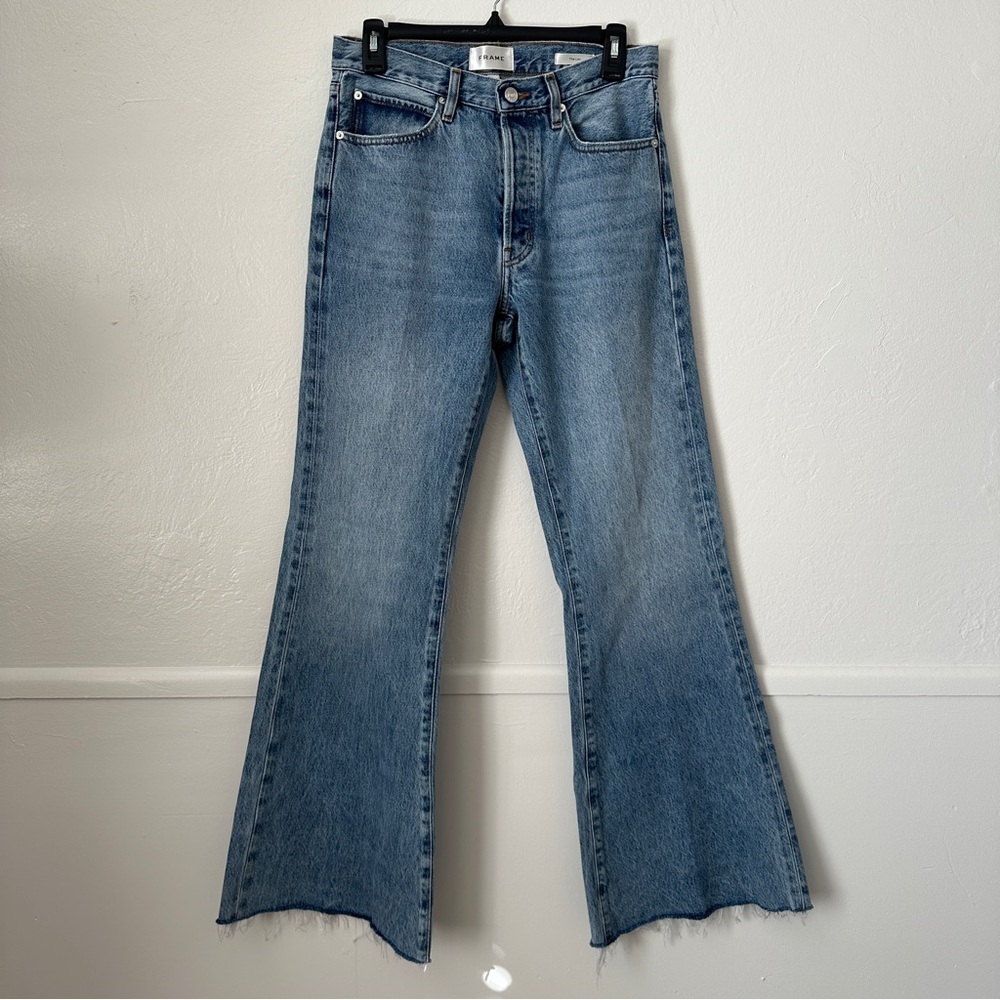 Frame The Lax Alderton Raw Fray Light Wash Jean 26 - Picture 2 of 7